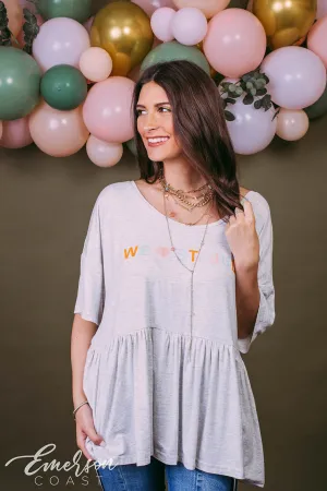 Tri Delta Philanthropy Peplum Top