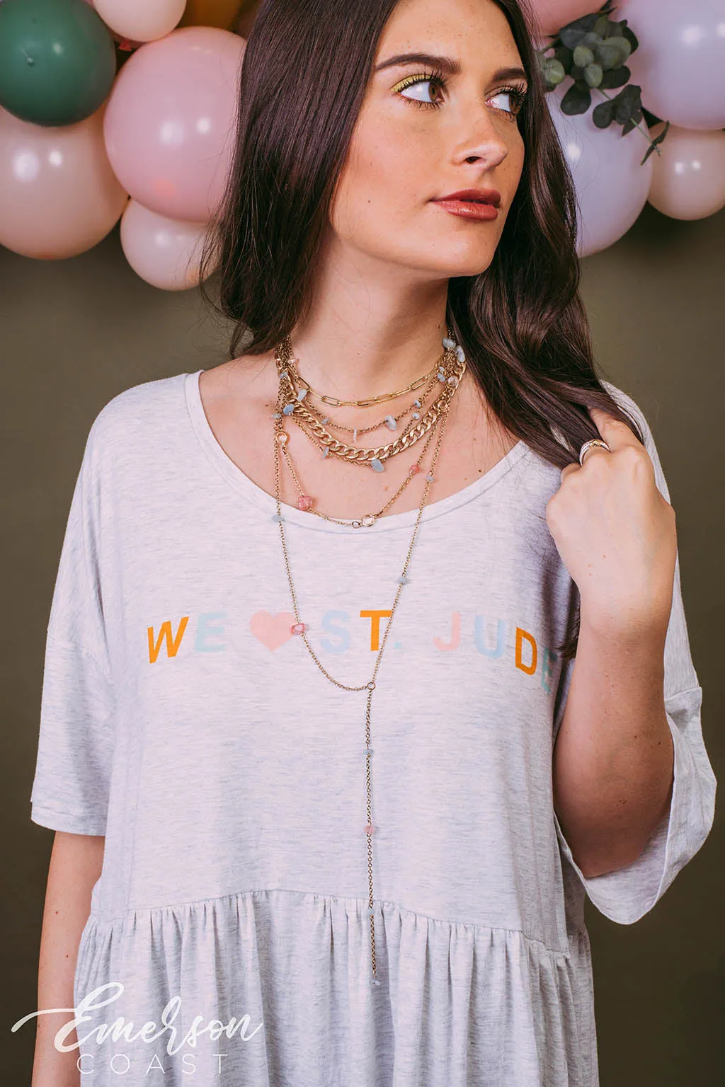 Tri Delta Philanthropy Peplum Top