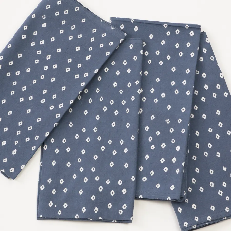 Troye Ocean Block Printed napkins