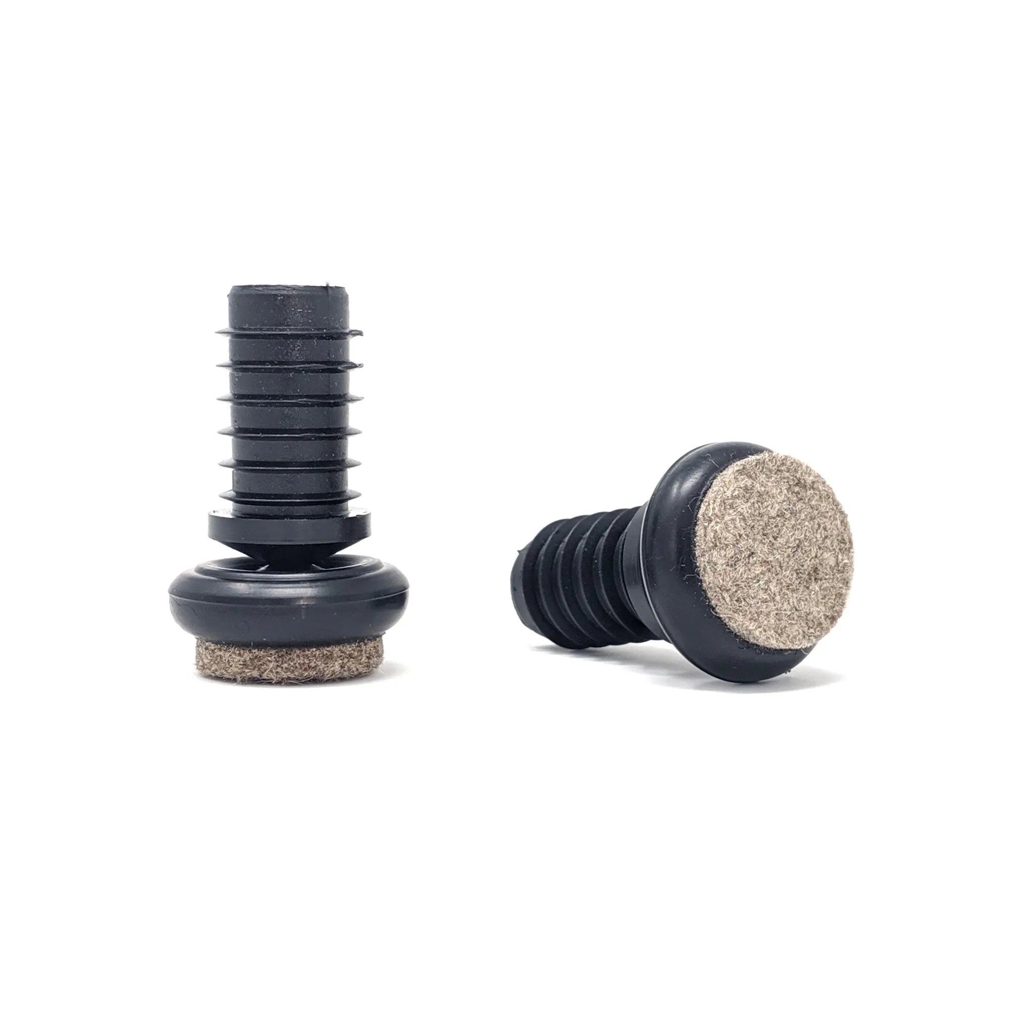 Tube Inserts with Felt Base for Angled Chair Legs with 14mm Inside Diameter (27mm Felt) | Made in Germany | Keay Vital Parts