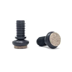 Tube Inserts with Felt Base for Angled Chair Legs with 14mm Inside Diameter (27mm Felt) | Made in Germany | Keay Vital Parts