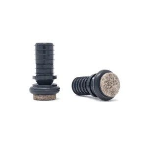 Tube Inserts with Felt Base for Angled Chair Legs with 15mm Inside Diameter (23mm Felt) | Made in Germany | Keay Vital Parts