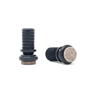 Tube Inserts with Felt Base for Angled Chair Legs with 16mm Inside Diameter (23mm Felt) | Made in Germany | Keay Vital Parts
