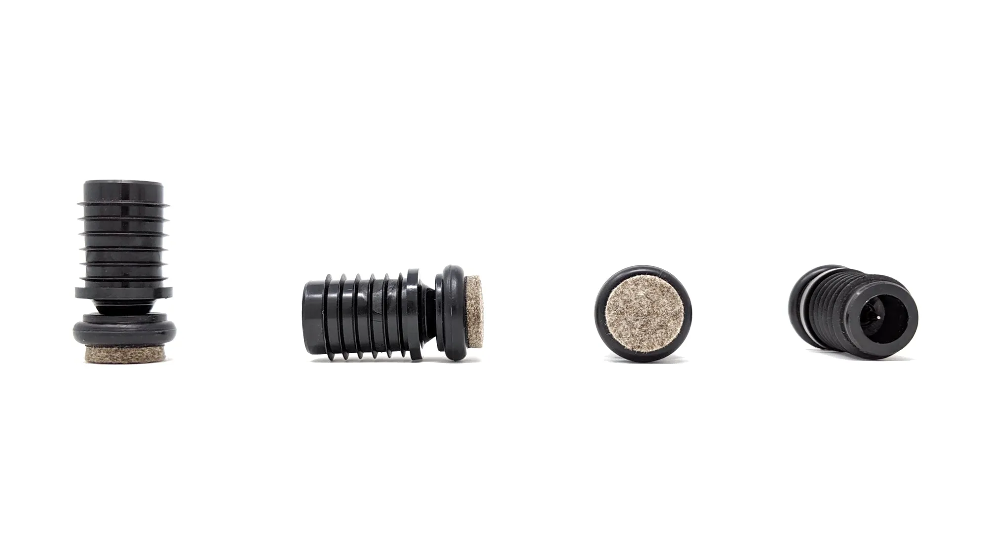 Tube Inserts with Felt Base for Angled Chair Legs with 19mm Inside Diameter (23mm Felt) | Made in Germany | Keay Vital Parts