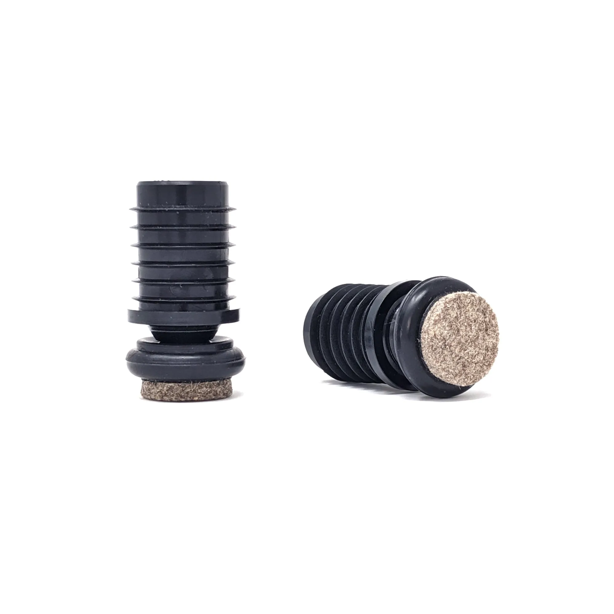 Tube Inserts with Felt Base for Angled Chair Legs with 19mm Inside Diameter (23mm Felt) | Made in Germany | Keay Vital Parts