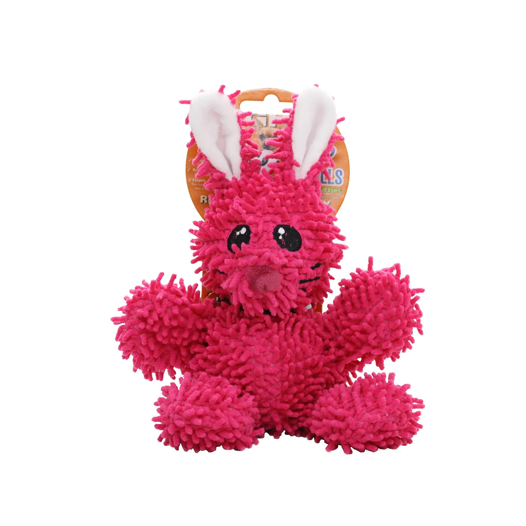 Tuffy Dog Toys - VIP Products - Mighty Jr Microfiber Ball Rabbit, Durable, Squeaky Dog Toy