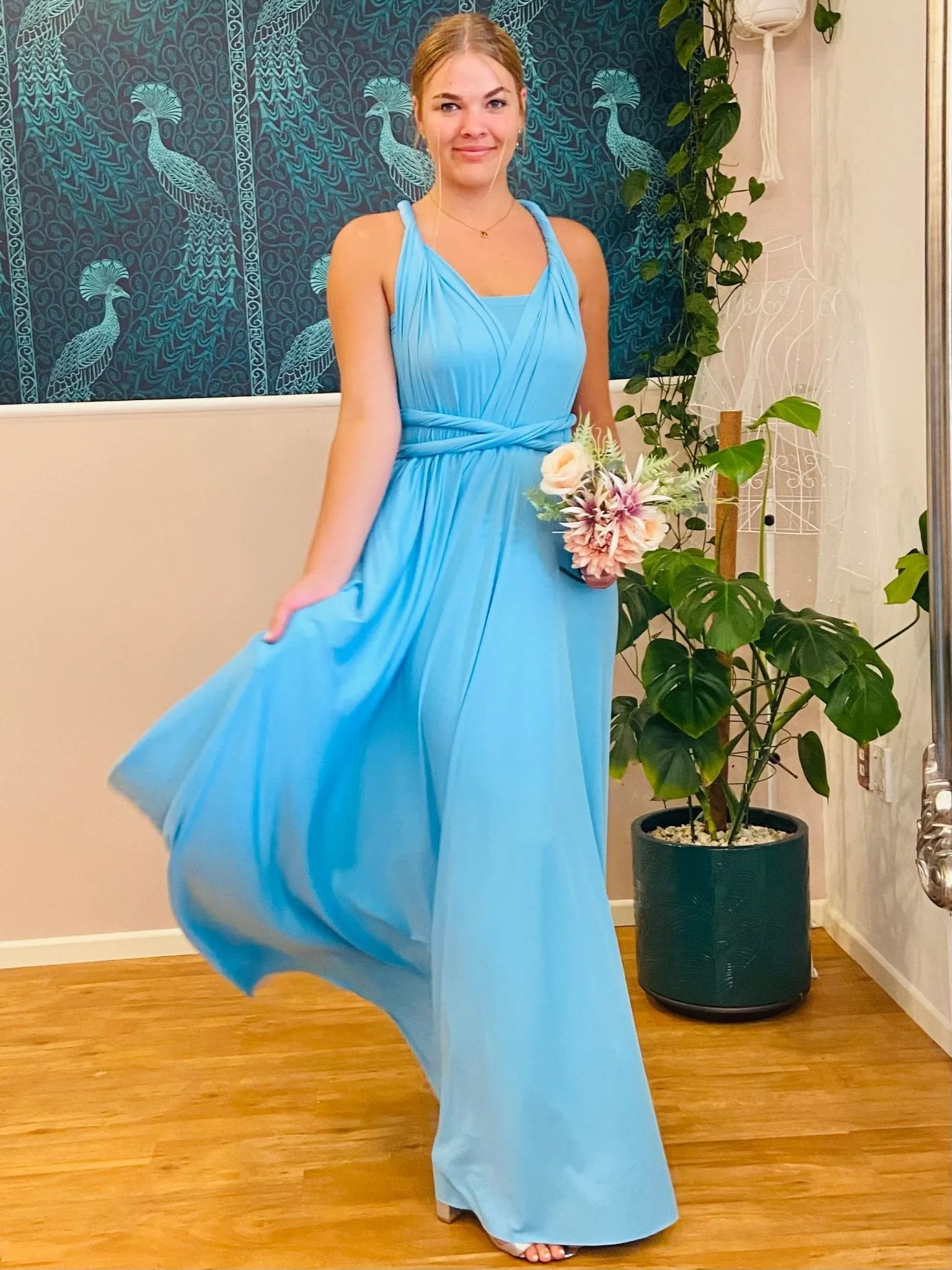 Turquoise Convertible Infinity bridesmaid dress Express NZ wide