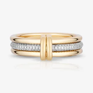Two Tone Diamond Multiway Ring Set