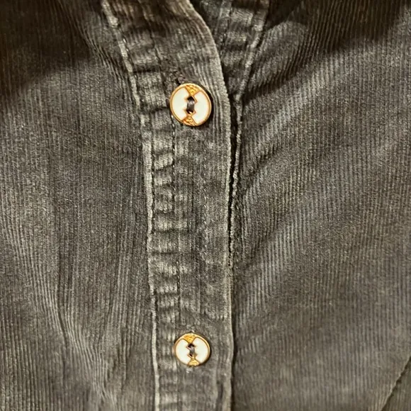 UMGEE USA CORDUROY DRESS DARK GRAY SIZE: SMALL