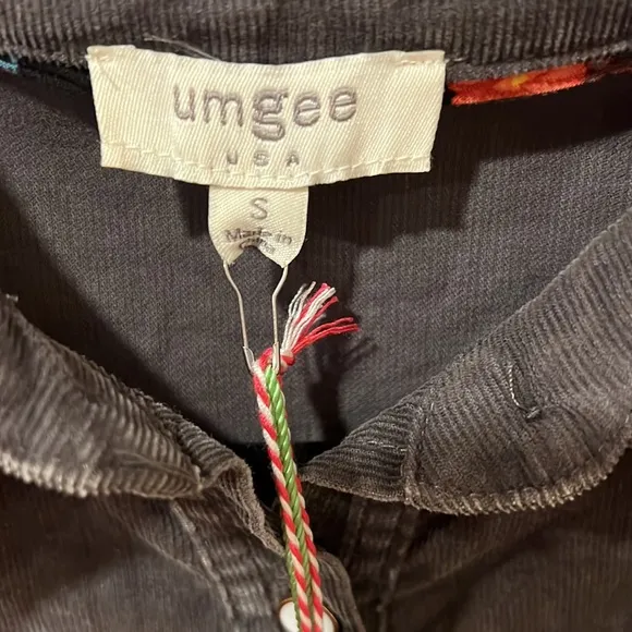 UMGEE USA CORDUROY DRESS DARK GRAY SIZE: SMALL