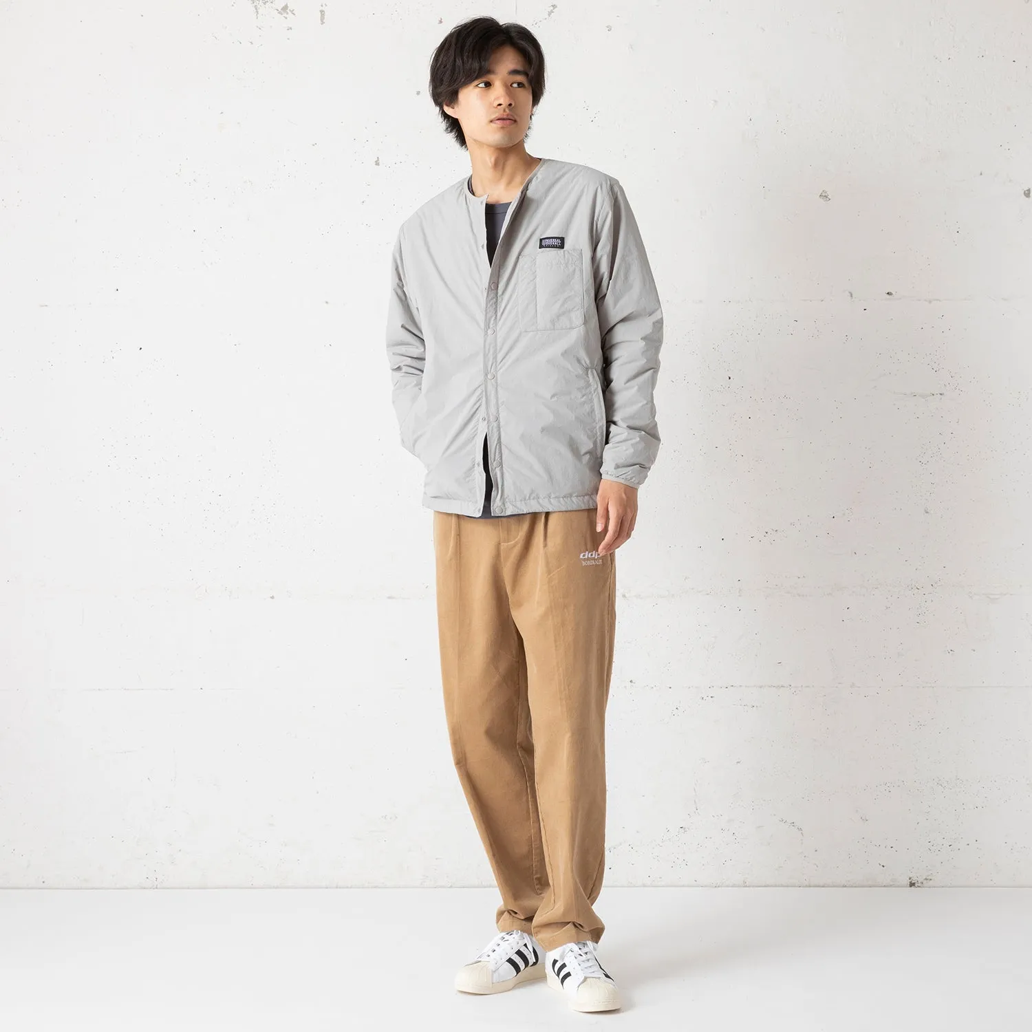 UNIVERSAL OVERALL | ユニバーサルオーバーオール　Begin別注 洗濯できるインサレーションジャケット (ICE GRAY)