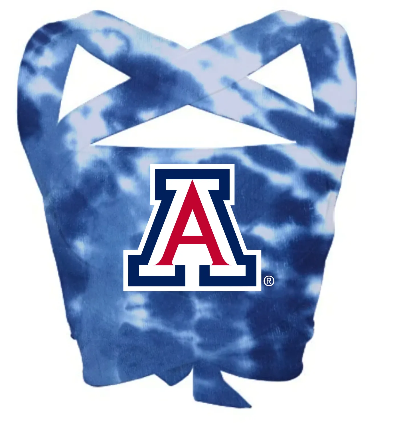 University of Arizona Tie Dye Multiway Bandeau Top