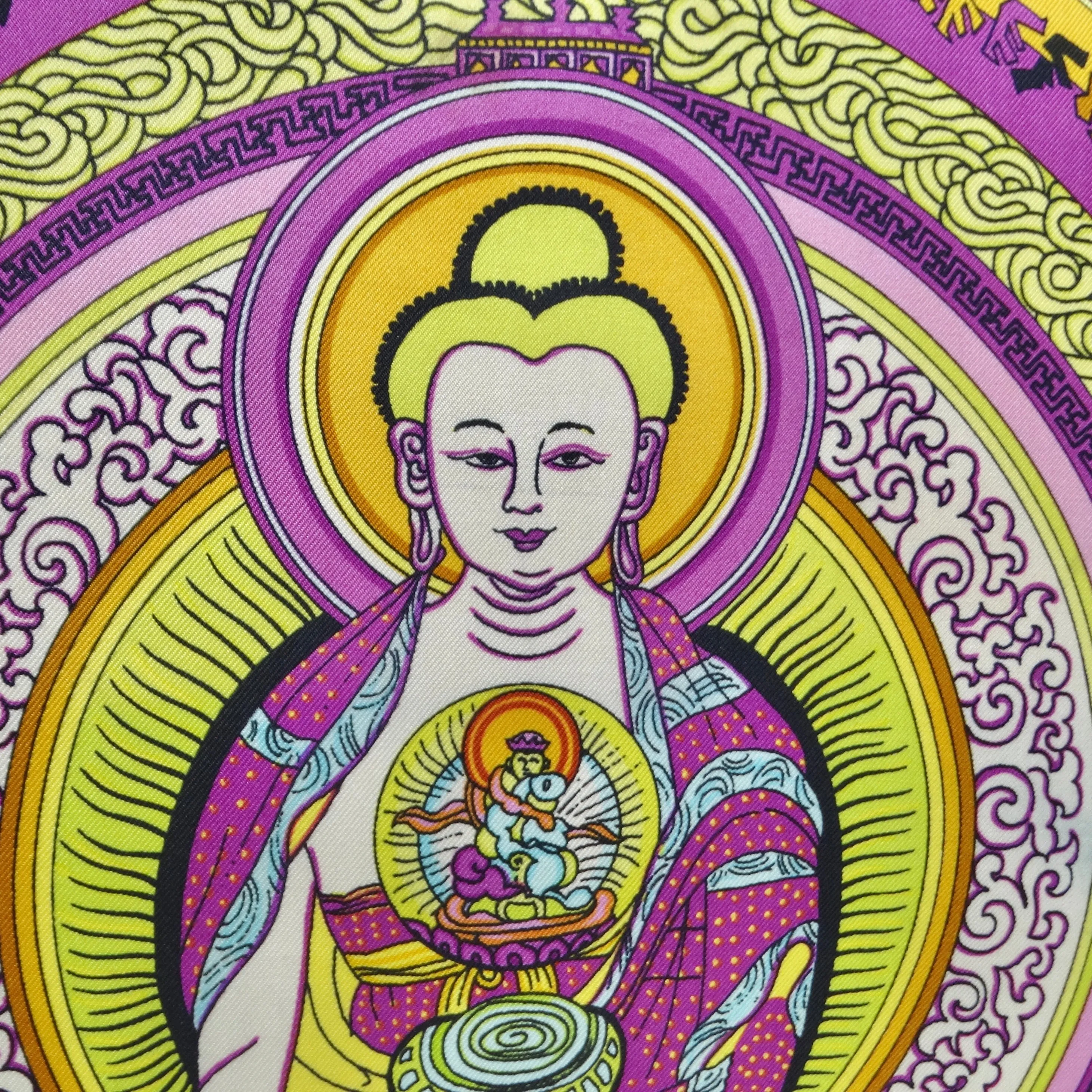 Versace 90s Buddha Print Flat Tote Bag