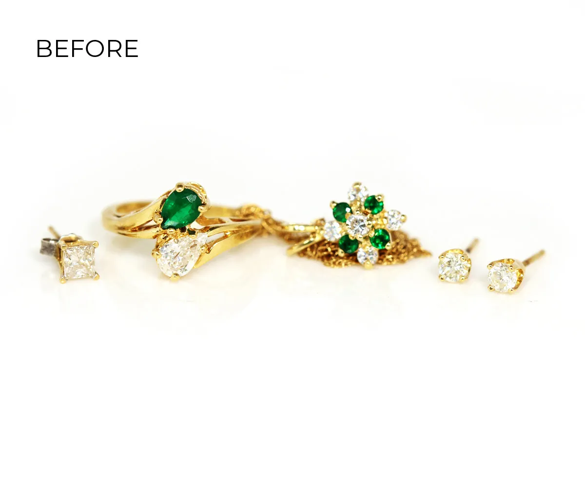 Vertical Simple Diamond Fashion Gold Ring