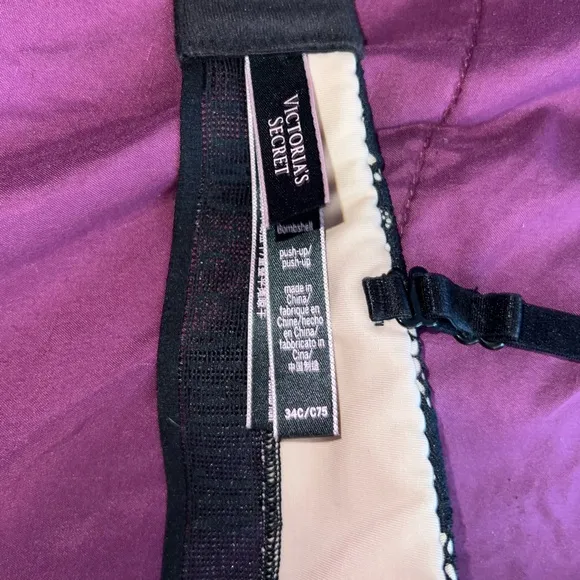Victoria’s Secret Bombshell Push-Up Multiway Bra Black Lace 34C