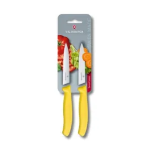 Victorinox Swiss Classic 2 Piece Paring Knife Set Yellow 10cm V6.7796.L8B
