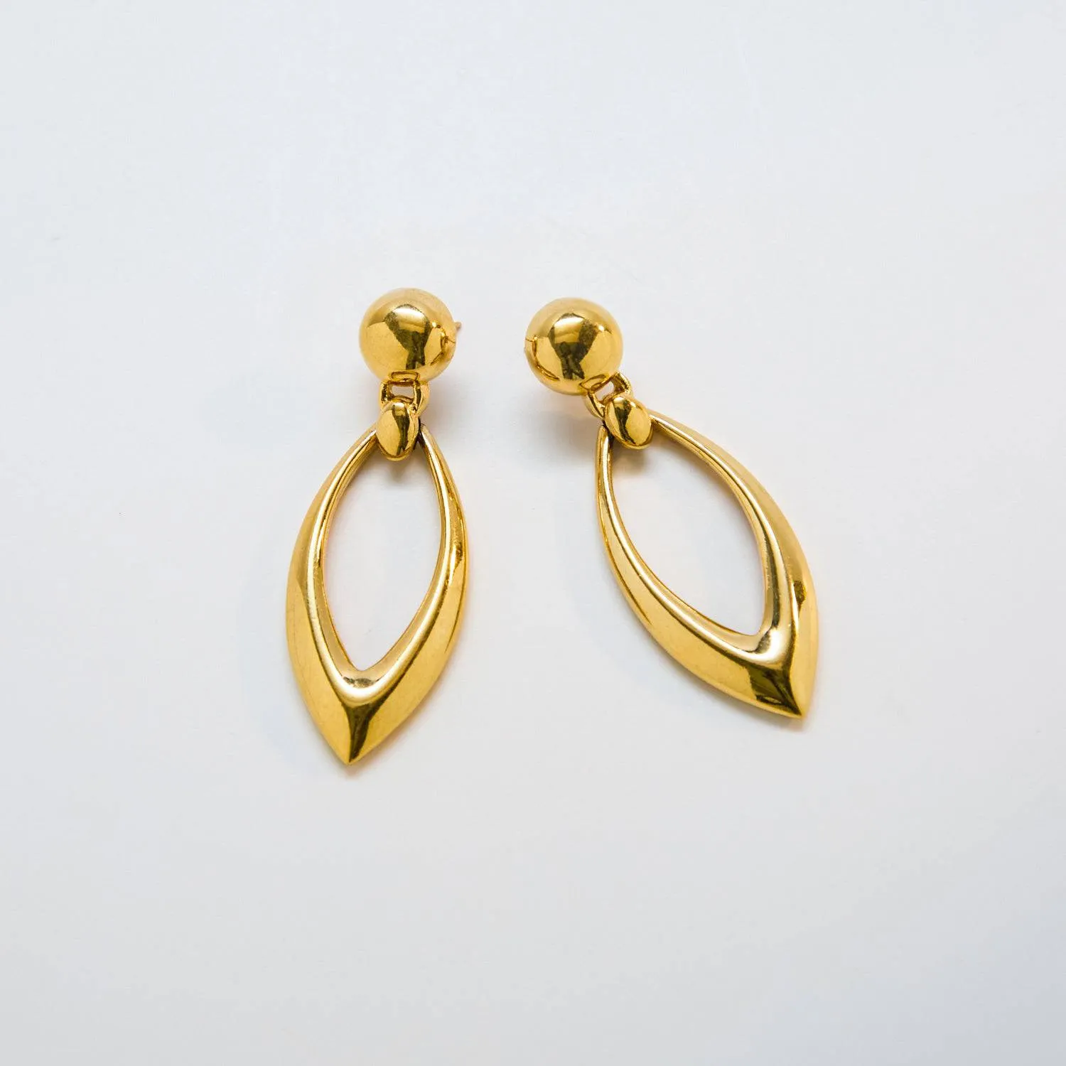 Vintage Pointed Door Knocker Earrings