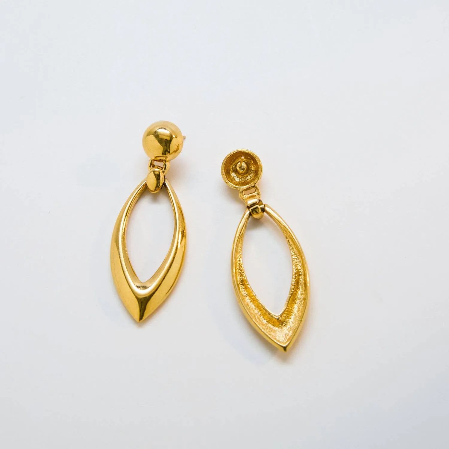 Vintage Pointed Door Knocker Earrings