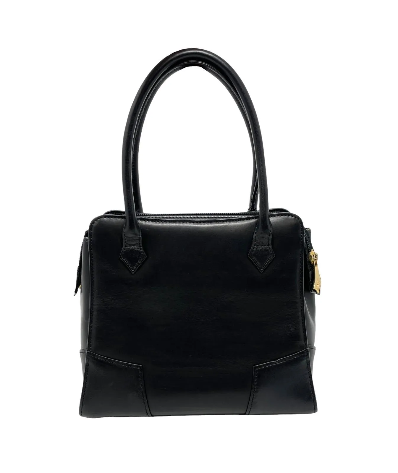 Vivienne Westwood Black Leather Top Handle Bag