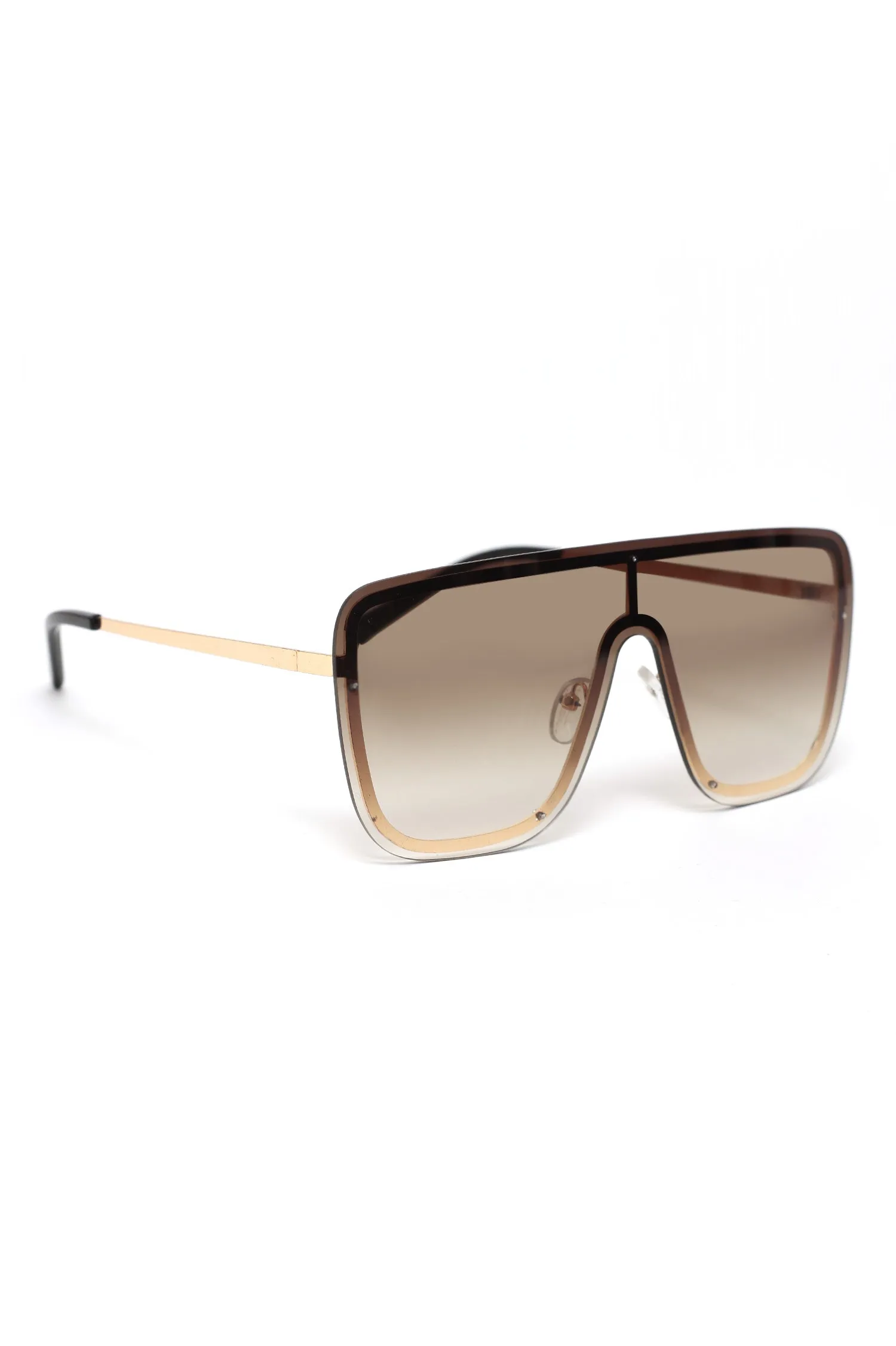 VOYAGE OVERSIZE SUNGLASSES-BROWN