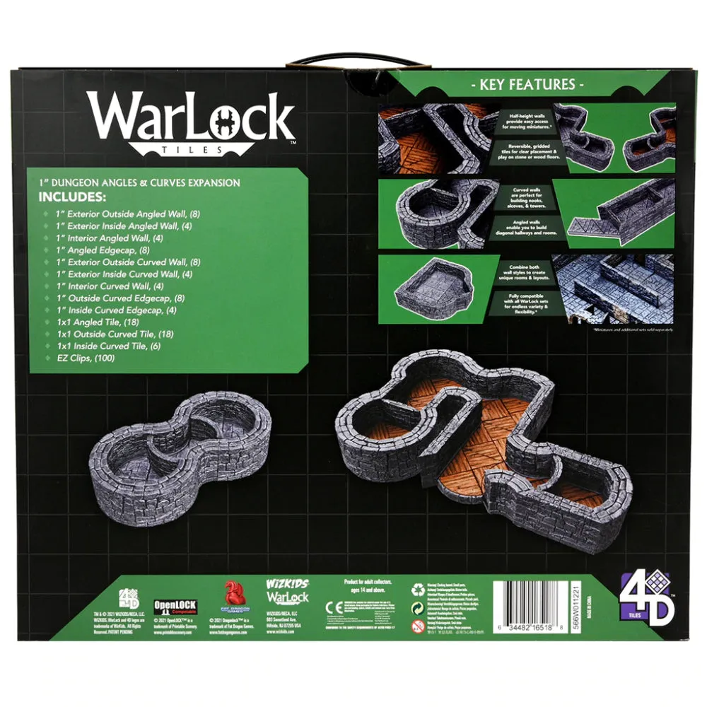 WarLock Tiles: Expansion Pack - Dungeon Angles & Curves