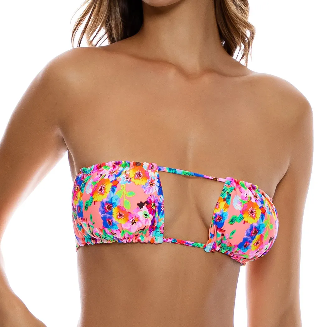 WATER BLOSSOMS - Multiway Scrunched Cup Bandeau