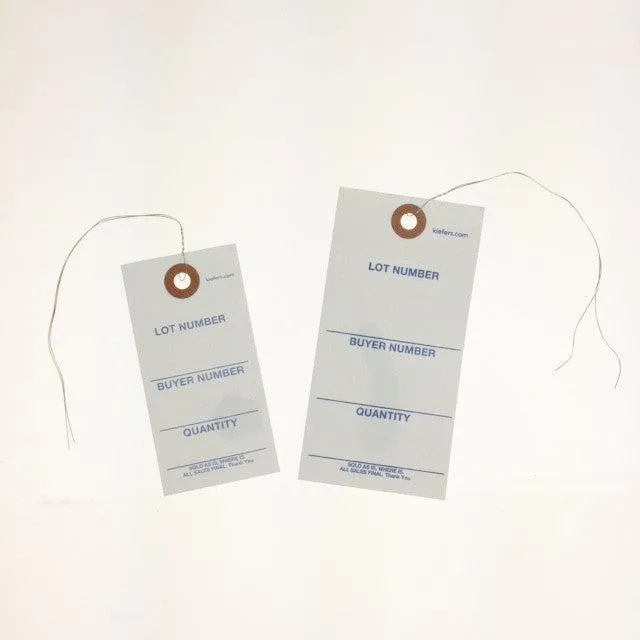Weatherproof "Tuff" Printed Tags - Wired (1000/Box)
