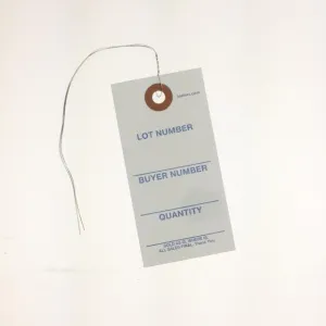 Weatherproof "Tuff" Printed Tags - Wired (1000/Box)