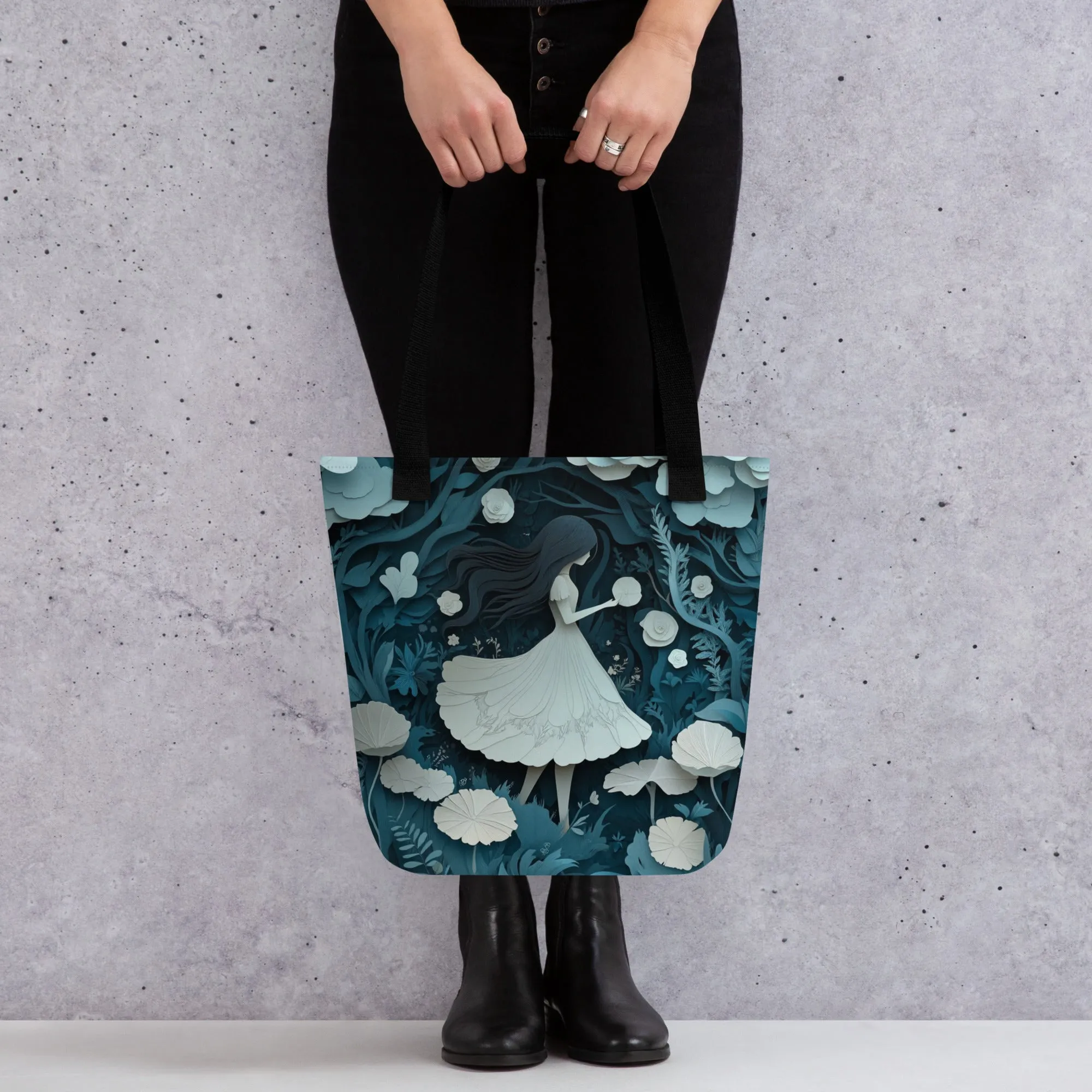 White and Blue Forest - Tote Bag