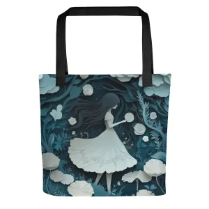 White and Blue Forest - Tote Bag