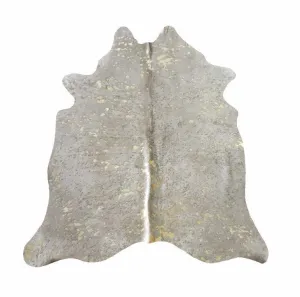 White Devore Gold Acid Washed Premium Brazilian Cowhide, XL CH04DVN V