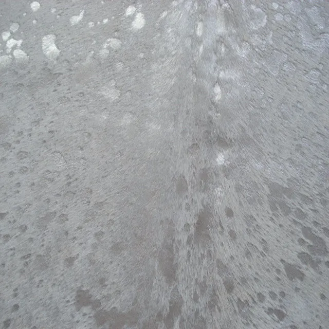 White Devore Silver Acid Washed Premium Brazilian Cowhide, XL CH05DVN I