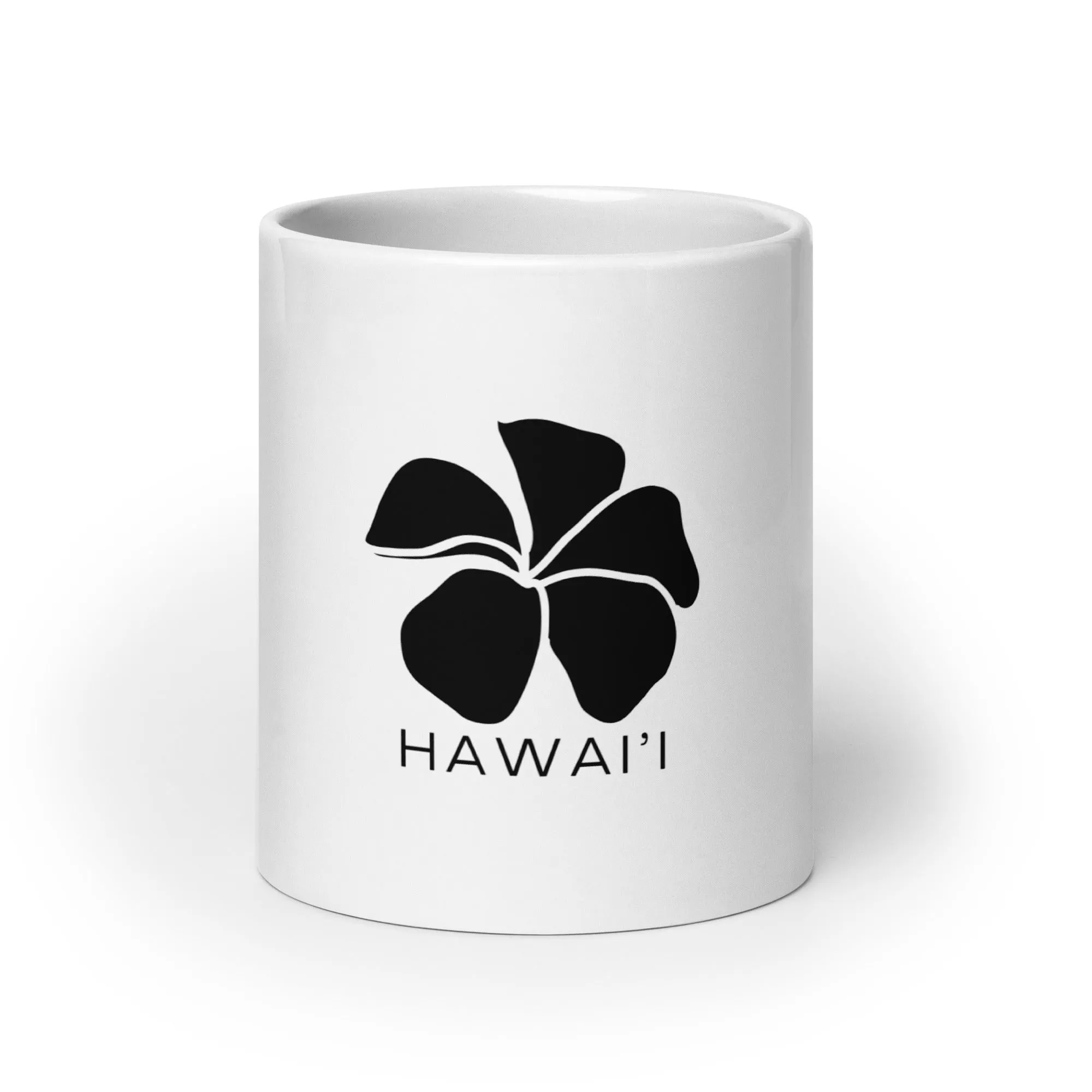 White glossy mug - Plumeria Hawaii