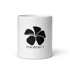 White glossy mug - Plumeria Hawaii