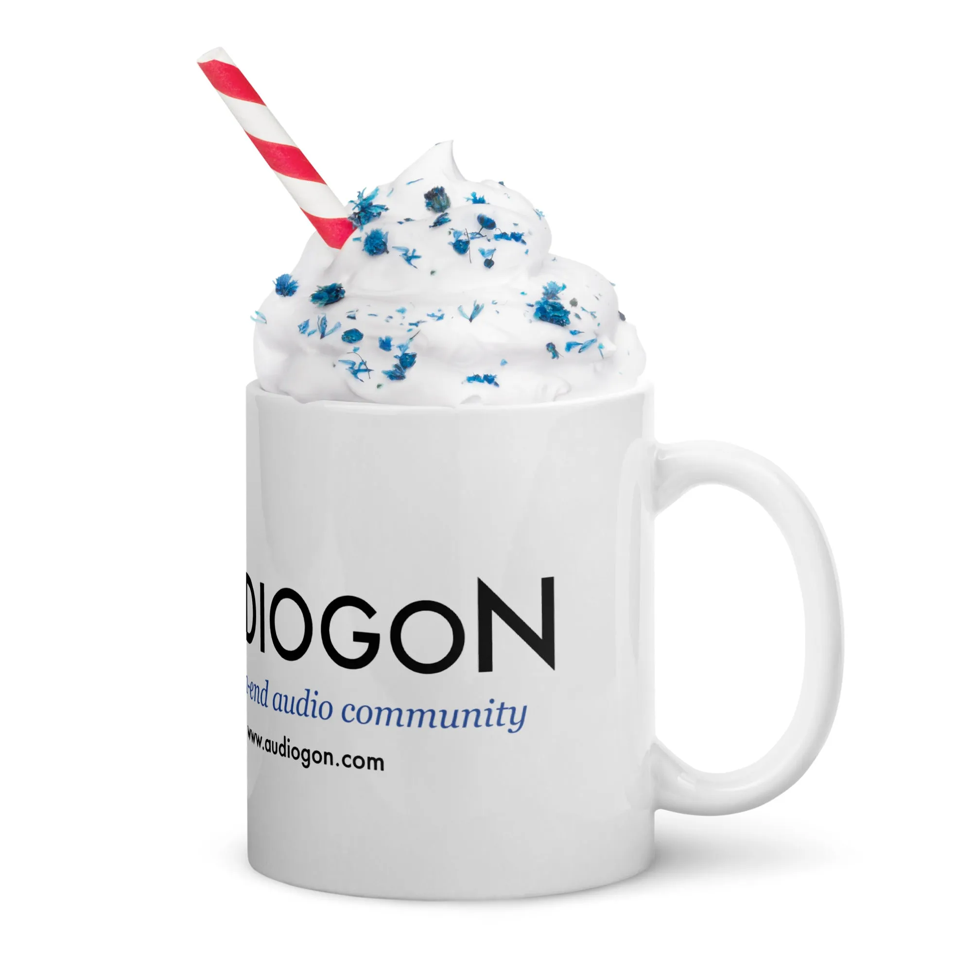 White glossy mug