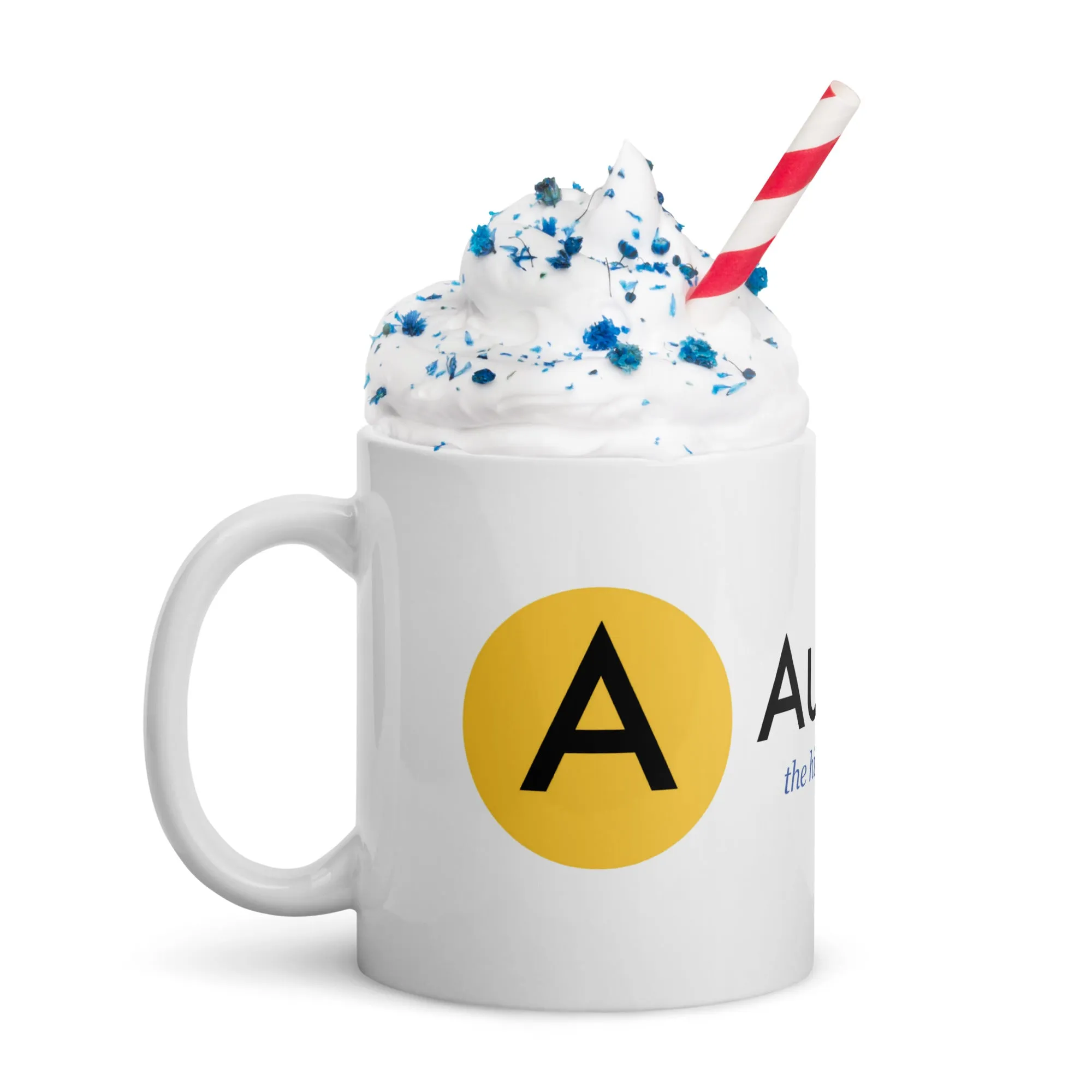 White glossy mug