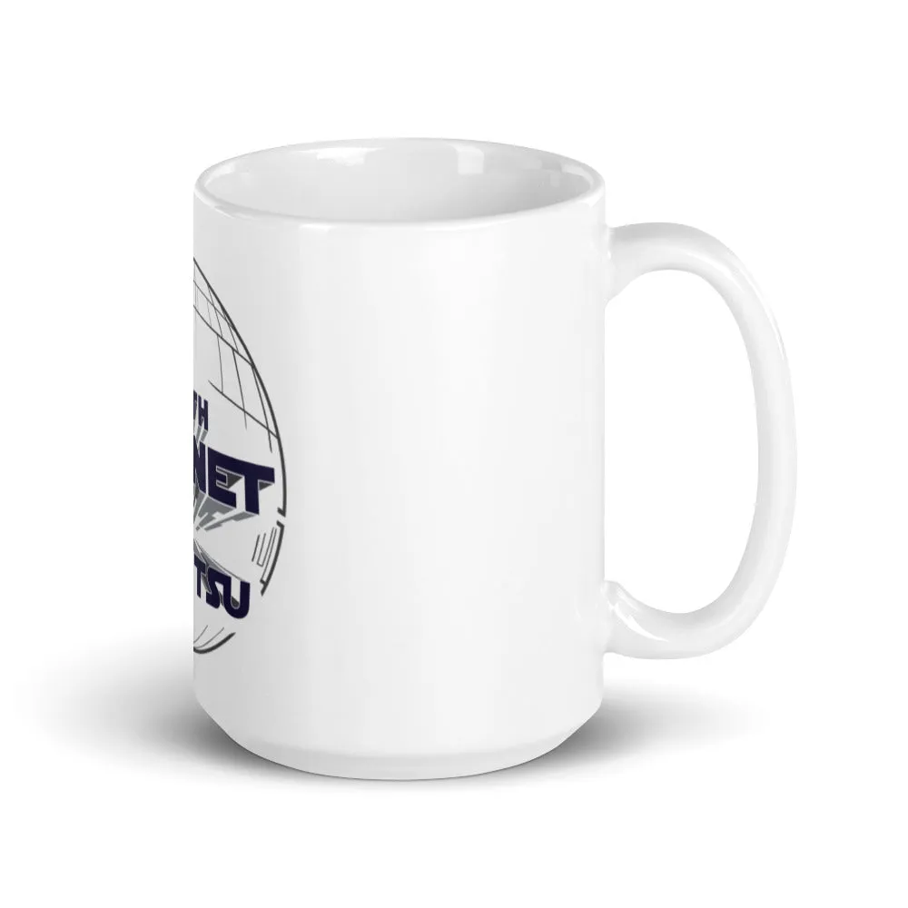 White glossy mug