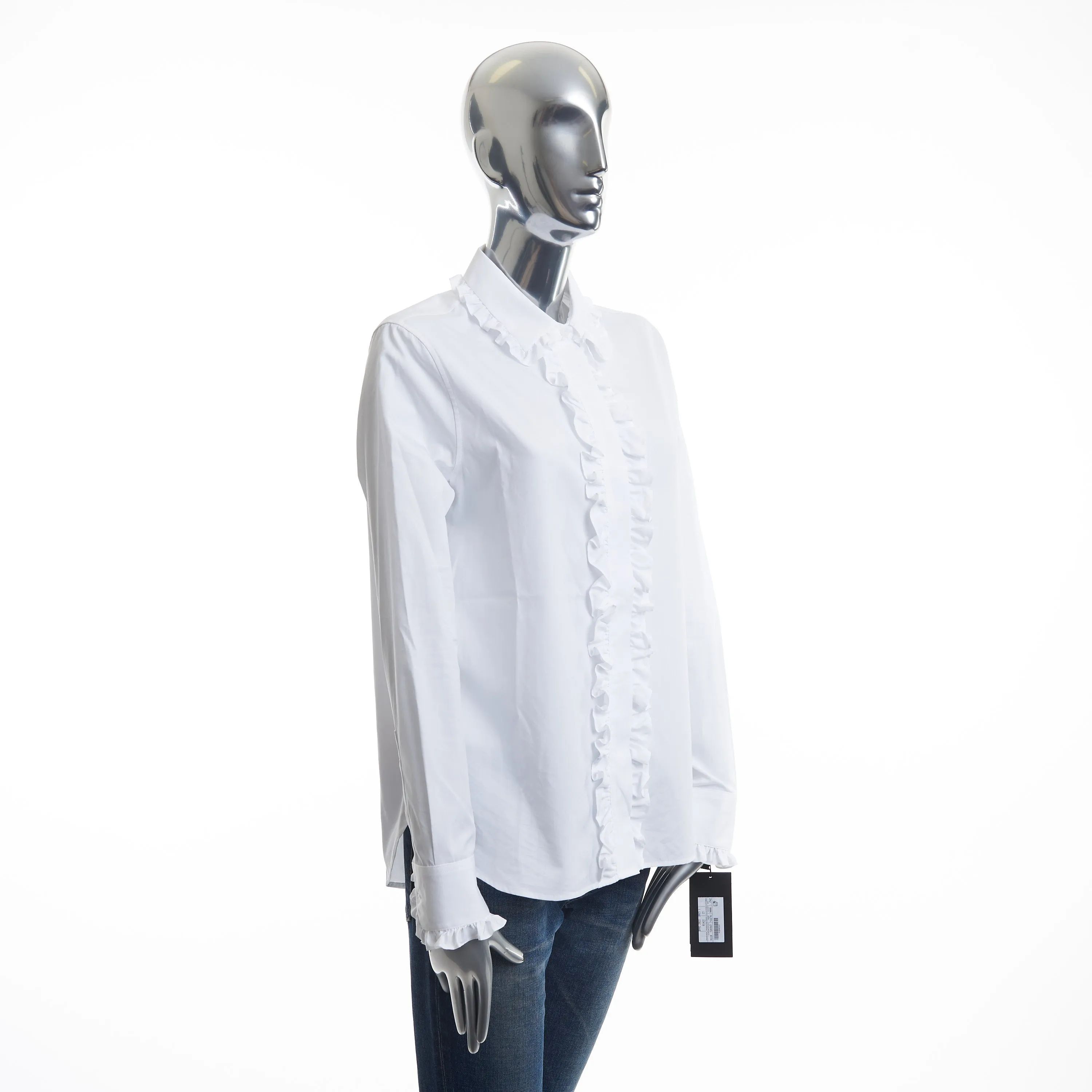 White Ruffled Shirt - Poplin Cotton