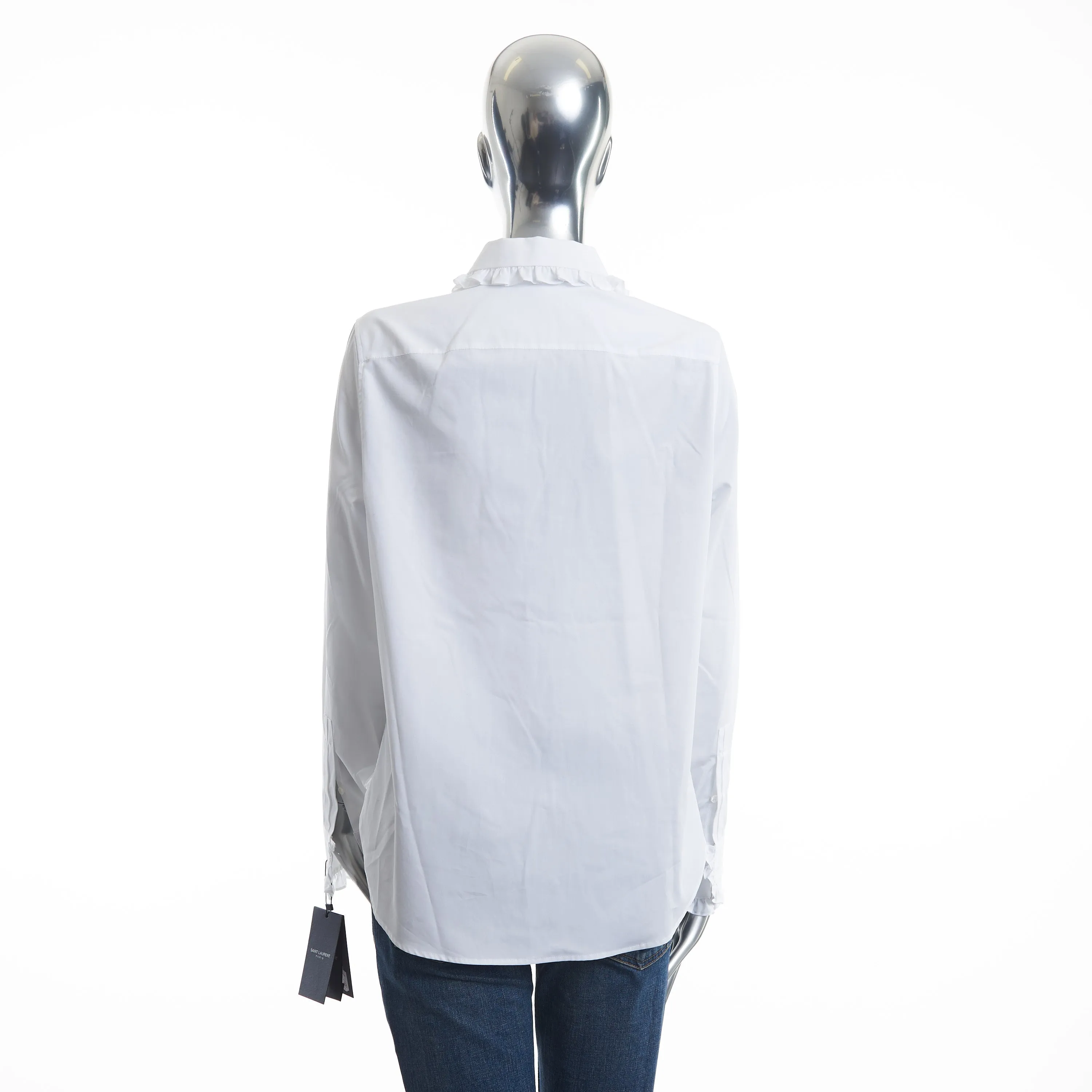 White Ruffled Shirt - Poplin Cotton