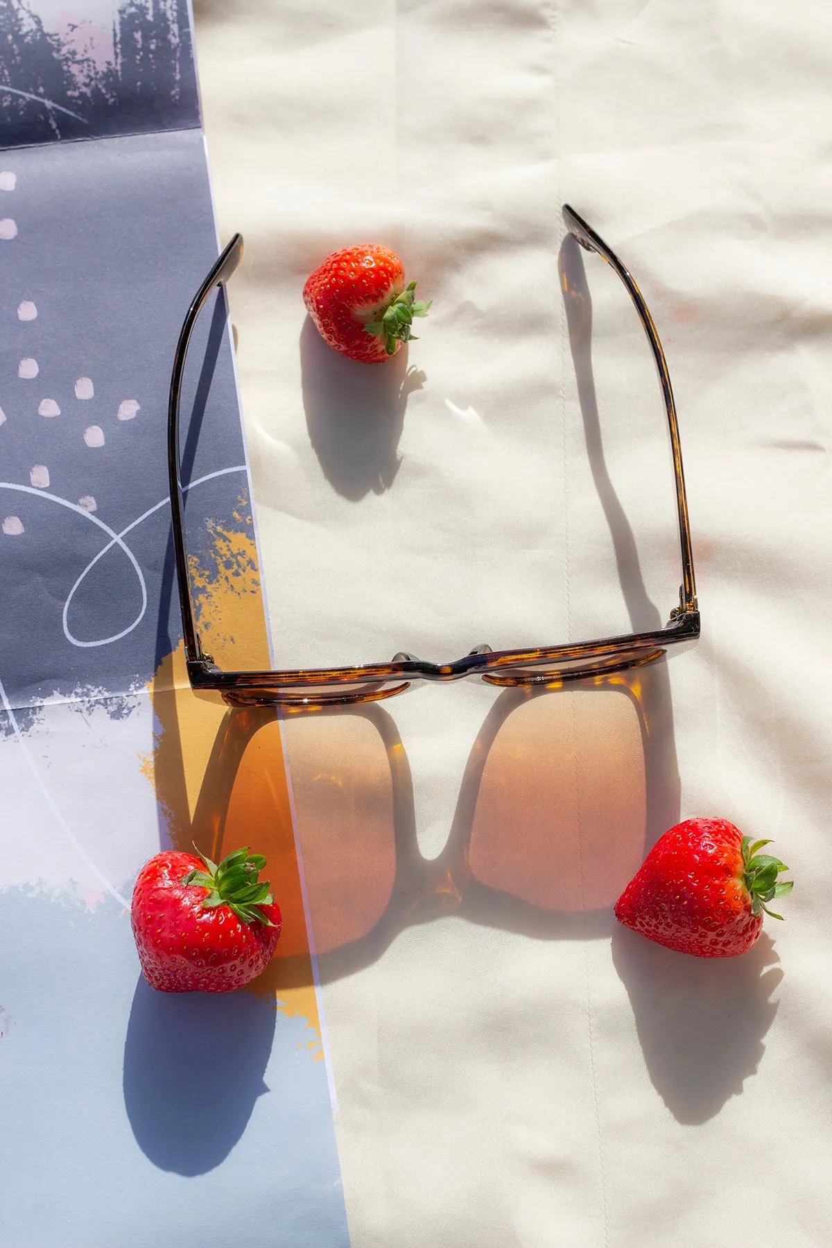 Wide Oblong Angled Sunglasses