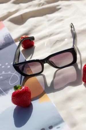 Wide Oblong Angled Sunglasses