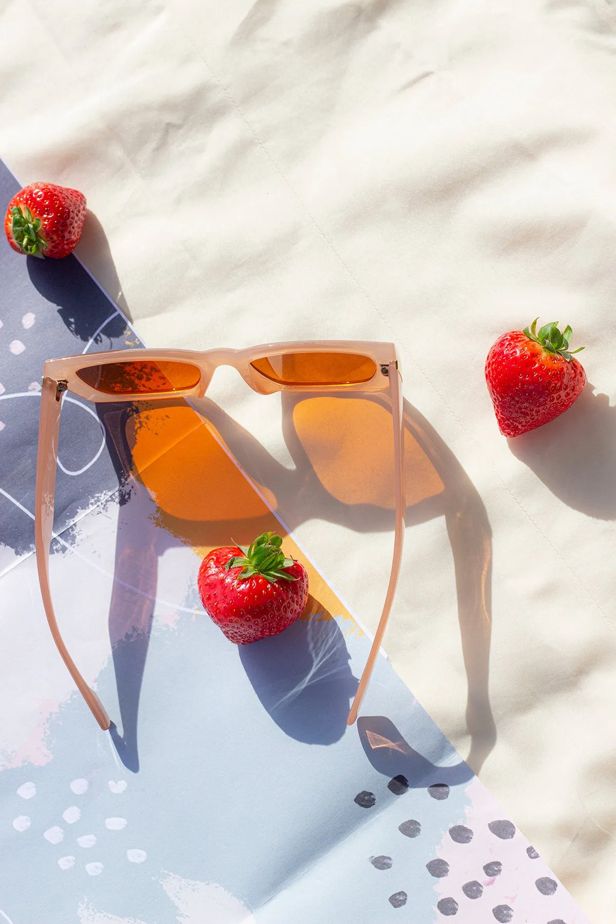 Wide Oblong Angled Sunglasses