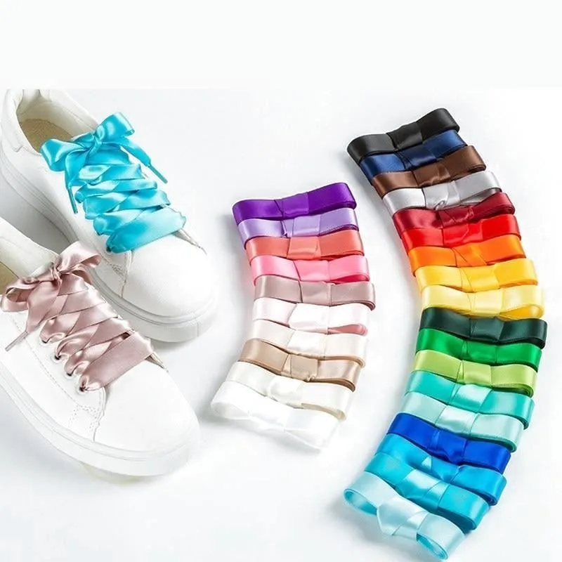 Wide Satin Shoelaces