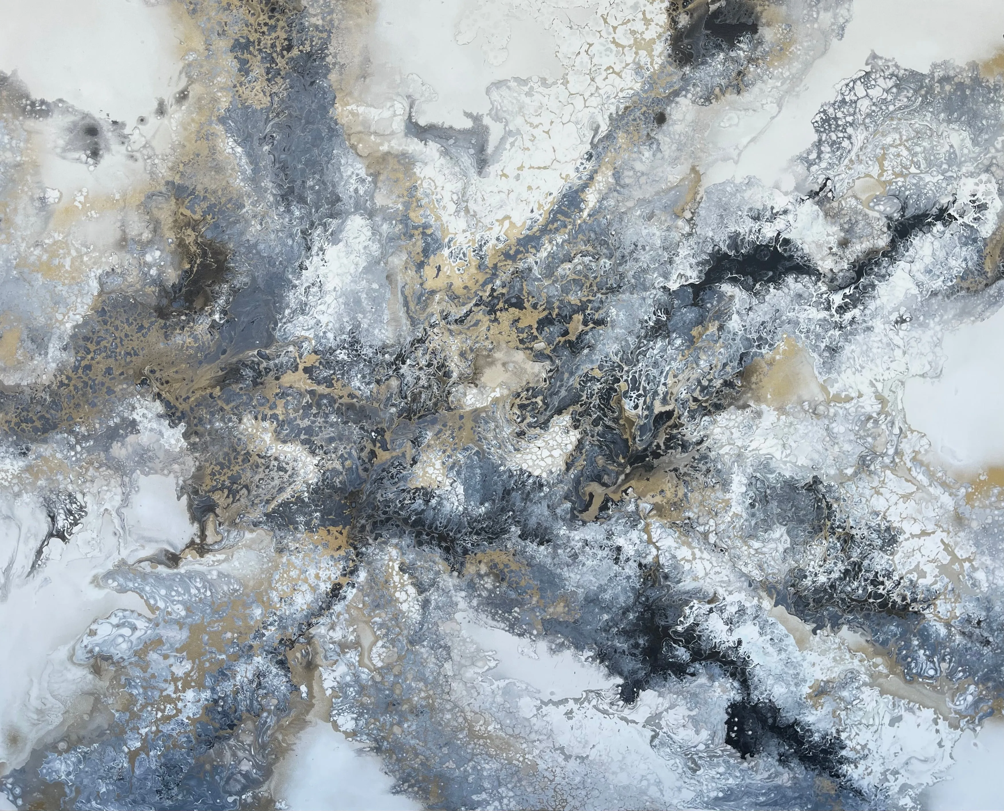 Winter Blossoms- 48”W x 60”H
