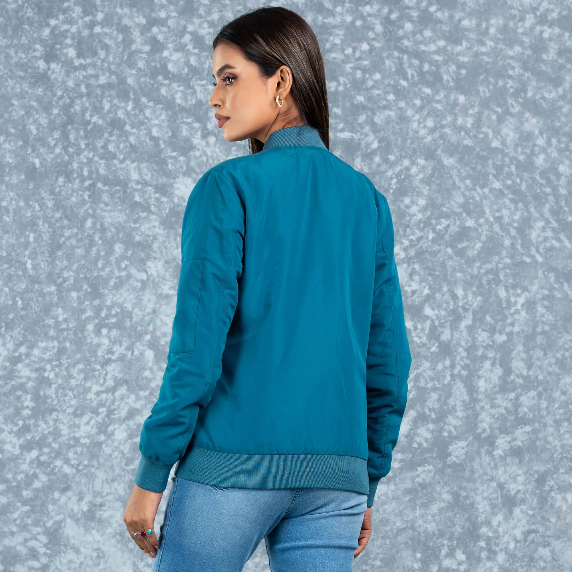 Womens Bomber Jacket- Blue