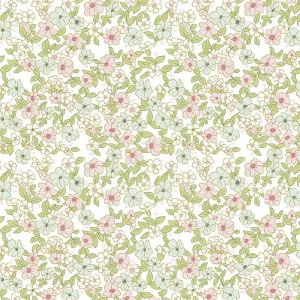 Wonderland 2 Floral White Sparkle by Melissa Mortenson for Riley Blake Designs