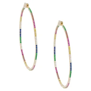 XL Pave Hoops