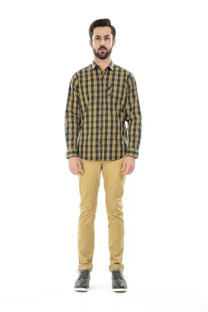 Yellow Casual Shirt FS Regular Fit