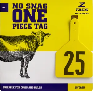 Z Tags 1 piece cow printed (25 units-package)