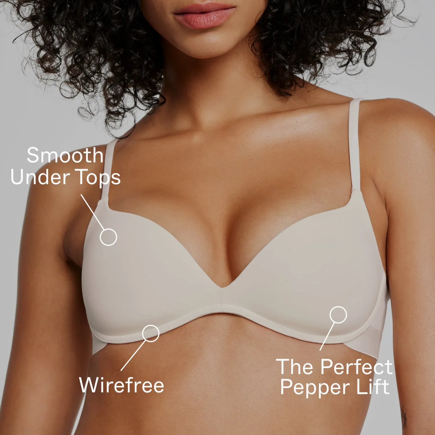 Zero-G Wirefree Lift Up Bra Espresso